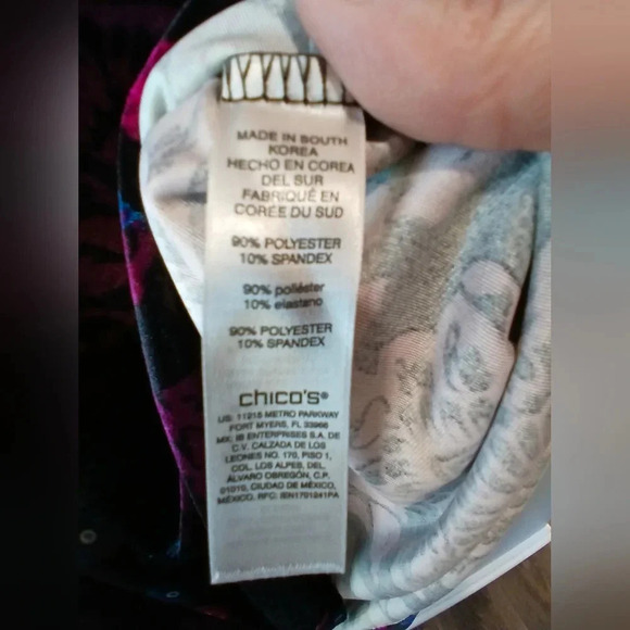 Chico's Velvet Jeweltone Top size Medium Witchy Goth Fall Holidays - Picture 5 of 8